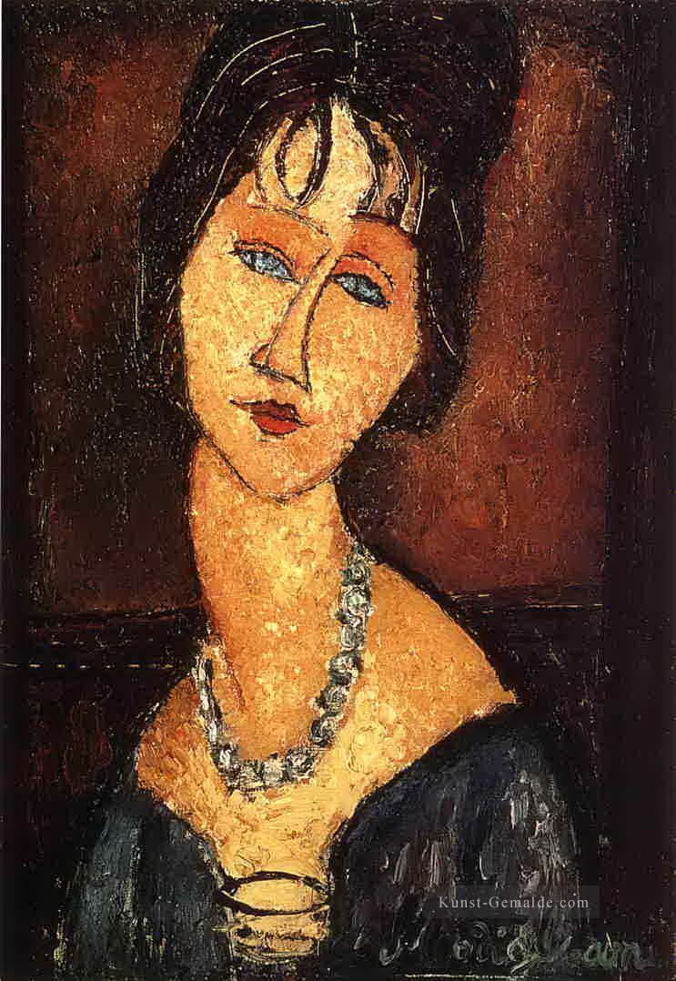 Jeanne Hébuterne mit Halskette 1917 Amedeo Modigliani Ölgemälde